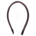 Mytoptrendz Braided Faux-Leather Headband All-Over Plaited Design Narrow Alices Hair Band Girls Women Trendy Hair Accessorie ((Dark Brown)