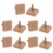 HARFINGTON 5 Pairs TPU Kitten Heel Tips Shoes Replacement Tap Caps for Women High Heels 3mm Pin 16mm Square Heel Repair Caps Beige Beige 3mm