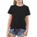 Girls Casual Button Front Tunic Top | Short Sleeve Knot Blouse | Kids T-Shirt | Size 6-7 Years | Color: Black - Buy Online on GoSupps.com