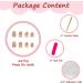 24Pcs Short Almond Flower Press on Nails - Nude French Tip Glossy False Nails with Purple Flower Design - Full Cover Glue on Nails for Women - Buy Online on GoSupps.com