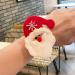 Christmas False Nails - Red Press on Nails with Snowflakes, Elk, and Snowman Design (24pcs) - For Women and Girls - Buy Online on GoSupps.com