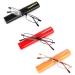 Rucudim men's women's reading glasses 3 pairs metal reading glasses mini narrow reading glasses Small portable anti -blue light glasses spring hinge metal reading aid 1.50 with case (black yellow red)