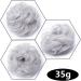 Silver Grey Hair Bun Donut Chignon Scrunchie Updo Hairpiece | Ponytail Extension 35g - Buy Online on GoSupps.com