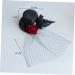 FRCOLOR Womens Headbands Eye Veil Wedding Veil Witch Hats for Women Costumes for Girls Mini Tiara Mini Tea Party Hats for Women Lady Hair Clip Hairpins Red Rose Halloween Miss - Buy Online on GoSupps.com