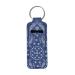 Bulopur Blue Paisley Floral Chapstick Holder Keychain Lipstick Sleeve Lip Balm Portable Pocket Lip Gloss Tube Holder Clip-on Travel Accessories