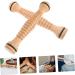 Fomiyes 2-in-1 Wooden Roll Massage and Muscle Relief Roller - Portable Foot & Shoulder Massager for Ultimate Relaxation - Buy Online on GoSupps.com
