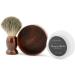 Pure Badger Hair Shaving Brush with Natural Wood Mug and Hand-Made Soap - Barber Set - Buy Online on GoSupps.com