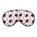 Coccinella Septempunctata Ladybug Printed Sleep Eye Mask Soft Blindfold Eye Cover with Adjustable Strap Night Eyeshade Travel Nap for Men Women