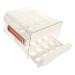 Healeved Egg Sorting Box Plastic Container with Lid Egg Container for Refrigerator Double-layer Egg Holder