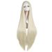 MapofBeauty 40"/100cm Natural Soft Straight Long Cosplay Wig (Light Blonde)