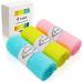Yiclick Exfoliating Washcloth Towel 3 Pack Japanese Exfoliating Bath Wash Cloth for Body Exfoliation Korean Back Scrubber Washer for Shower African Net Sponge Brush Loofah Exfoliator (3 Colors)