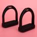 Buy Doact Iron Stirrups for Adults & Kids - Black Rubber & Plastic Medium Dressage Safety - Perfect for Young Equestrians - Buy Online on GoSupps.com