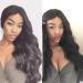 Buy Shaoyao Wig for Women - Natural Black Brazilian Human Hair Wavy Lace Front Wig 28 | Deep Wave Style - Buy Online on GoSupps.com