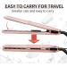 K&K Professional 1.5 Inch Flat Iron Hair Straightener - Titanium Ceramic, Fast Heating, Auto-Off, Rose Gold - Buy Online on GoSupps.com