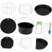 Zerodeko 7pcs Air Fryer Accessories Airfryer Griddle Pan Air Fryers Round Roasting Rack Frying Pot Kit Air Fryer Cake Pan Baking Supplies Frying Tool Household Frying Pan Electric Fryer Black M - Buy Online on GoSupps.com