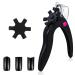 Wrong acrylic nail clippers professionally adjustable art nail trimmer nail catcher trimmer with rotary plate for different nail shapes black