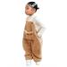 Suspender Winter Kids Pants Flannel Girl Toddler Baby Warm Overalls Boys Cotton Winter Warm Girls Leggings Brown 3-4T