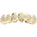18K Gold-Plated Diamond-Shaped six-Tooth Braces with Silver Upper Teeth - Buy Online on GoSupps.com