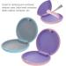 Fomiyes Silicone Tooth Clip Holder - 2pcs Orthodontic Retainer Box in Pink & Sky Blue | Durable Prosthesis Case 8.5x5.5cm & 5x2.5cm for International Shipping - Buy Online on GoSupps.com