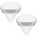 Triangle makeup powder quaste 2/4 piece of face sponge powder puff washable reusable makeup sponge wet dry make -up tool for loose powder or foundation rouge 2 pieces (white)