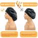 Satin Silk Hair Bonnet Set for Black Women - 2 Large Bonnets for Sleeping and Hair Protection - Elastic Wide Band, Braids Silk Wrap Night Caps - Curly & Natural Hair Care (Black Wine Red) - Buy Online on GoSupps.com