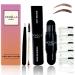 Moxella Eyebrow Stamp Stencil Kit Dual Color  2 Different Shades In 1 Brow Stamp  Perfectly Arched Brow Stencils  Eyebrow Shaping Kit For Perfect Instant Brows  Long Lasting  Smudge Proof  Waterproof Brow Kit  User-Frien...