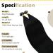 Ugeat 55cm Flat Tip Real Hair Extensions - Keratin Bonding Darkest Black 1g/Strand 50g Hair Extensions - Buy Online on GoSupps.com