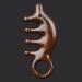 Ring-meridian massage comb with five teeth wide tooth comb for head scalp face body massage natural sandalwood massage device acupressure tools in single-color
