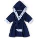 Pepi made in Poland bathrobe children baby unisex - bathrobe children boy 100% cotton - children bathrobe girl with hood unit size milky way midnight blue l