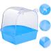 ULTECHNOVO Bird Cage Bath Tub Bird Shower Bathing Accessories Bird Bath for Parakeets Pet Toys Parakeet Cage Budgie Cage Accessories Pet Bird Bath Bird Bath Tub Small Bird Cage For Birds Blue - Buy Online on GoSupps.com