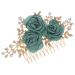 FRCOLOR Rose Side Comb Wedding Hair Accessories for Women Flower Hair Accessories Bride Bridal Hair Accessories Hairbrushes for Women Hair Barrettes for Women Girl Hair Comb Cloth Women's