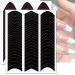 French Manicure Nail Stickers - 12 Sheets | Self Adhesive Wavy Line & V-Shaped Stencils for Women & Girls - Buy Online on GoSupps.com