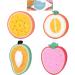 EXCEART Assorted Fruit Bath Sponges Multi- Use Cute Fruit Pattern Sponges Colorful Kids Bath Sponge Foam Kids Shower Loofah Sponge for Body Home Cleaning - Buy Online on GoSupps.com