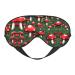 Red Cap Mushrooms Print Unisex Sleep Mask Double-Sided Eye Mask Ideal for Sound Sleep and Skin Care Black