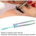 Sonew Stainless Steel Eyebrow Brush False Fake Eyelash Tweezers Small and Portable Multifunctional Tweezer for Repairing Eyebrows Green Violet Gradient - Buy Online on GoSupps.com