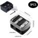 3PCS Makeup Pencil Sharpener Set - Portable Eyeliner, Lip Liner, Eyebrow Pencil Sharpener with Protective Cover and Cleaning Tools - Black - Buy Online on GoSupps.com