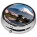 Mt. Fuji Early Spring Round Pill Box | 3 Compartment Travel Organizer | Portable Pill Case for Travel - Buy Online on GoSupps.com