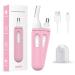 2 in 1 Rechargeable Ear and Nose Hair Trimmer for Women Painless Nose Trimmer USB Electric IPX7 Waterproof Eyebrow Facial Hair Removal Nose Grooming Garget Easy Cleansing