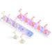 BQAN 2 Set Nail Holder for Painting Nails  Aurora Acrylic Nail Stand for Press on / Fake Nail Tips Training / Nails Display with 96 Pcs Reusable Adhesive Putty