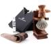JAG Sustainable Shaving Razor Set - 4-Part Wood Razor Kit with Hair Brush Blades Stand & Leather Bag - Perfect for Eco-Friendly Grooming - Buy Online on GoSupps.com