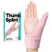 Trigger Thumb Splint Adjustable Thumb Spica Support Brace Stabilizer for Arthritis Pain Sprains Tendonitis Relief One Size Fits Right or Left Hand (Pink)