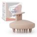 Aimike silicone scalp massage brush shampoo brush environmentally friendly head massage brush for peeling and stimulates hair growth head massage shampoo hair brush wet & dry khaki