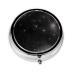 Black and White Galaxyround Pill Box 3 Compartment Round Pill Box Organizer Portable Travel Pill Box for Traveling.