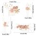 Rose Gold Wedding Hair Comb Set - Pearl Crystal Bridal Accessories for Women and Bridesmaids - Pink Flower Rhinestone Head Pieces - Buy Online on GoSupps.com
