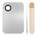 G2PLUS Makeup Mixing Palette Korean Makeup Spatula and Foundation Palette Stainless Steel Cosmetic Makeup Palette with Picasso Spatula for Foundation Eye Shadow Eyelash Nail Art and Concealer