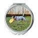 Yanteng Mirror makeup mirror Adorable Animal Canine Cute Dog Domestic Excited pocket mirror portable mirror