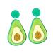 GOOHOCHY 1 Pair Avocado Earrings Avocado Gifts Avocados Fresh Earrings for Women Trendy Avacado Sushi Go Crystal Dangle Earrings Pendant Earrings Sequins Acrylic