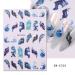Marble Nail Art Stickers Decals Cyan Blue Gold Stripe Line - 6 Sheets - Buy Online on GoSupps.com