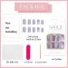 24Pcs Purple Glossy Short Square French Tips Press on False Nails for Women - Removable Adhesive Tabs Included - Buy Online on GoSupps.com