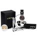 ACRIMAX Deluxe Shaving Kit for Men Chrome Razor and Brush Stand with Bowl & 10 blades Badger Hair Brush Milk Shaving Soap Travel Bag, Gifts for Father Husband Men with a Gift Box 6 Pack Shaving Kit